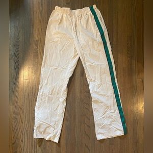 White and green Zara sweat pants